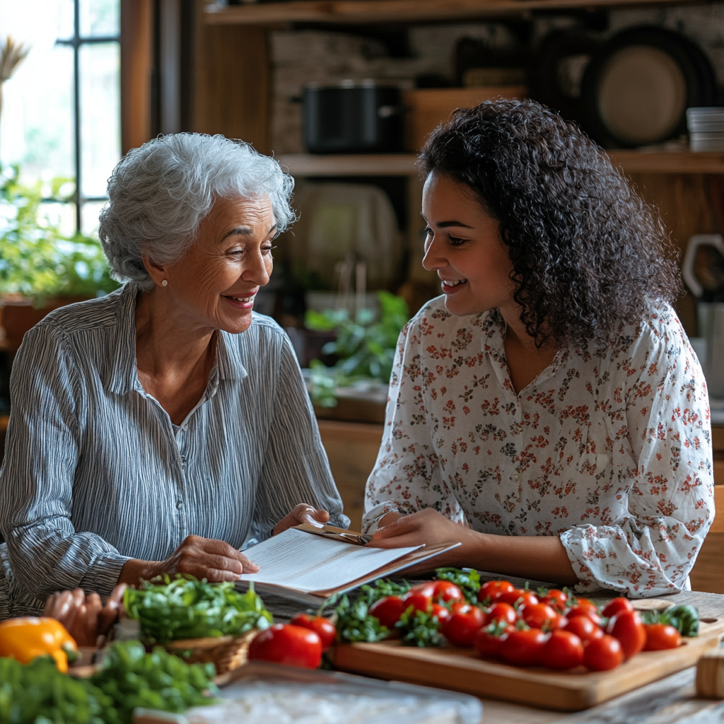 Нутриціолог консультує клієнта з планування здорового харчування